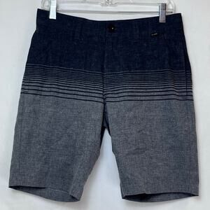 Travis Mathew Men's Black/Gray Striped Golf  Beach Vacation Shorts - Size 30